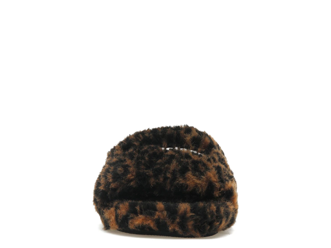 Vue 10 de Balenciaga Furry Slide Leopard Brown Black