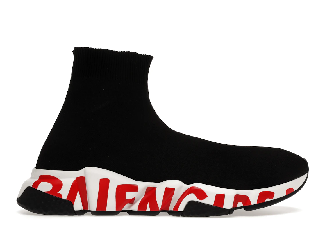 Vue 1 de Balenciaga Graffiti Speed Red Sole