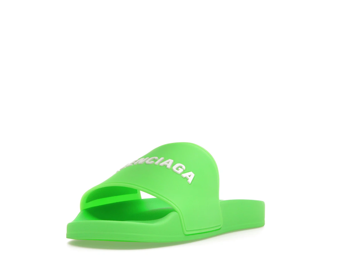 Vue 13 de Balenciaga Pool Slide Green White