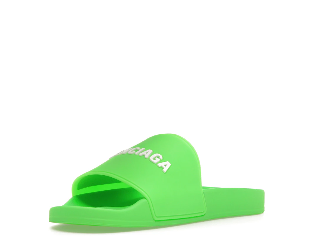 Vue 14 de Balenciaga Pool Slide Green White