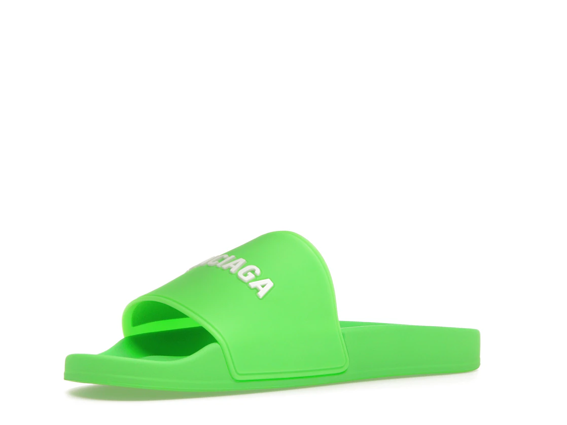 Vue 15 de Balenciaga Pool Slide Green White