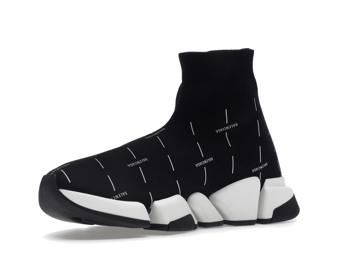 Vue 15 de Balenciaga Speed 2.0 Black White Logo