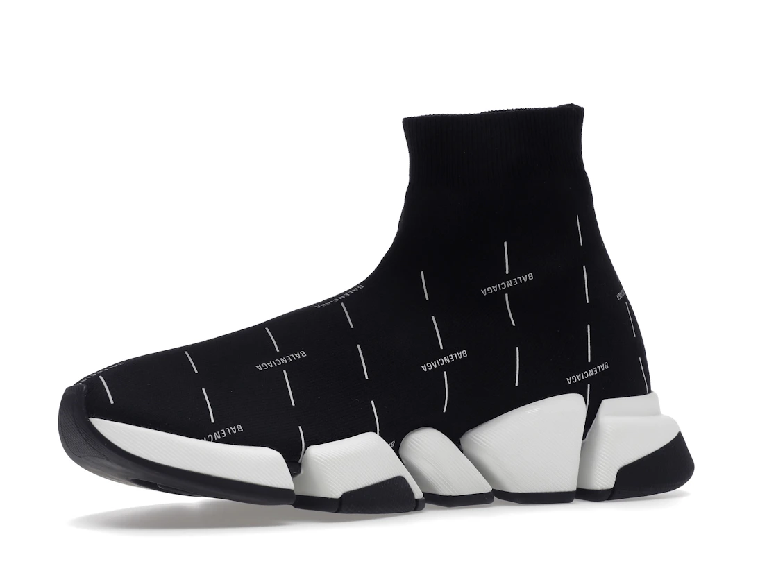 Vue 16 de Balenciaga Speed 2.0 Black White Logo