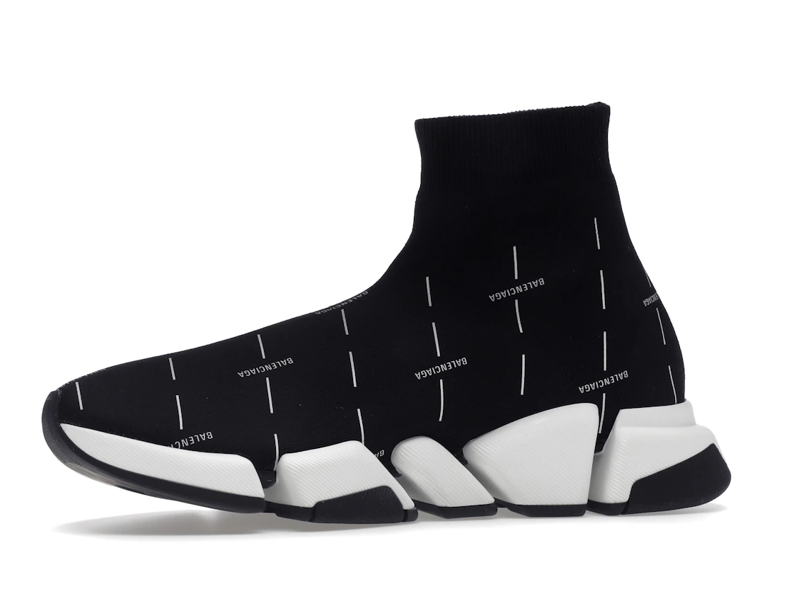 Vue 17 de Balenciaga Speed 2.0 Black White Logo