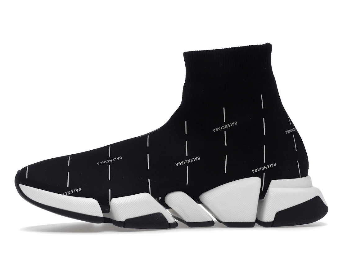 Vue 18 de Balenciaga Speed 2.0 Black White Logo