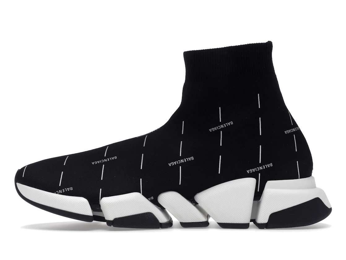 Vue 19 de Balenciaga Speed 2.0 Black White Logo