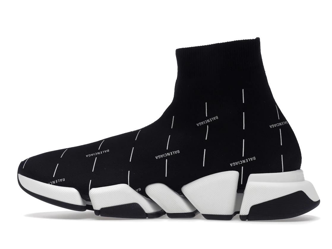 Vue 20 de Balenciaga Speed 2.0 Black White Logo