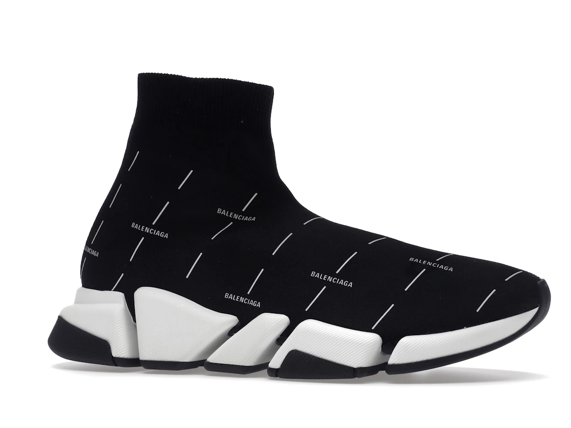 Vue 3 de Balenciaga Speed 2.0 Black White Logo