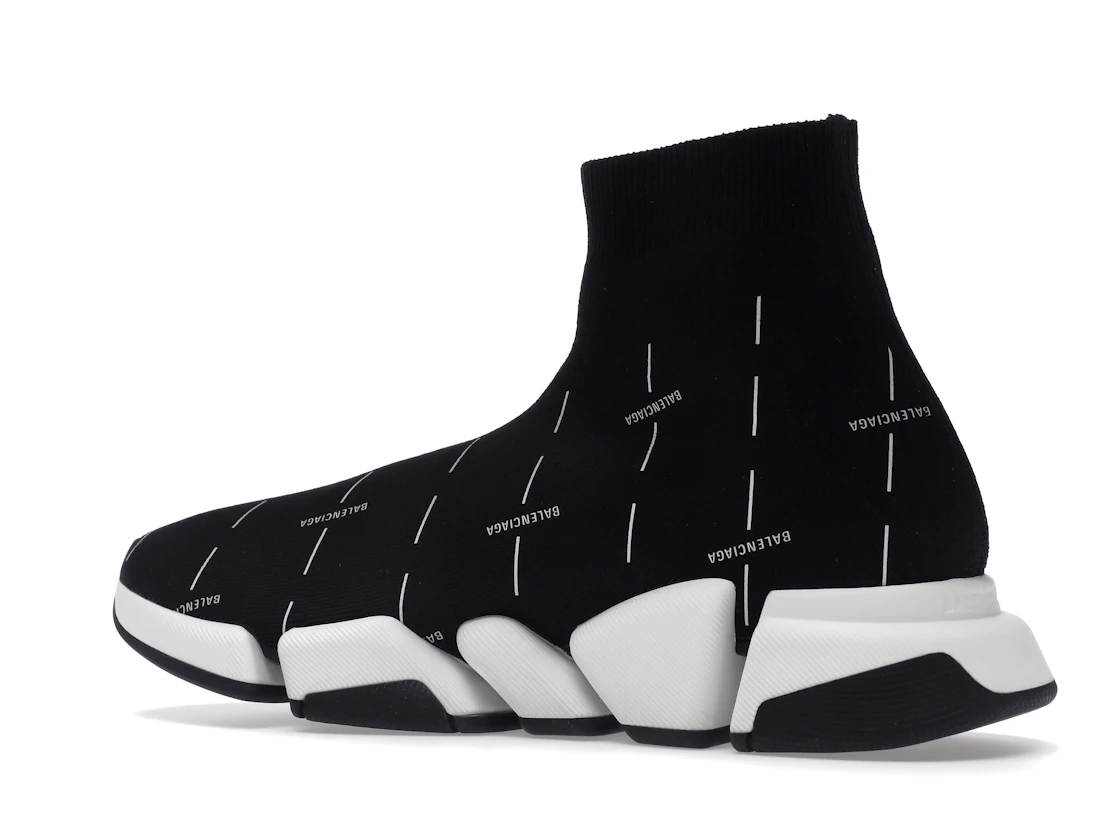 Vue 22 de Balenciaga Speed 2.0 Black White Logo