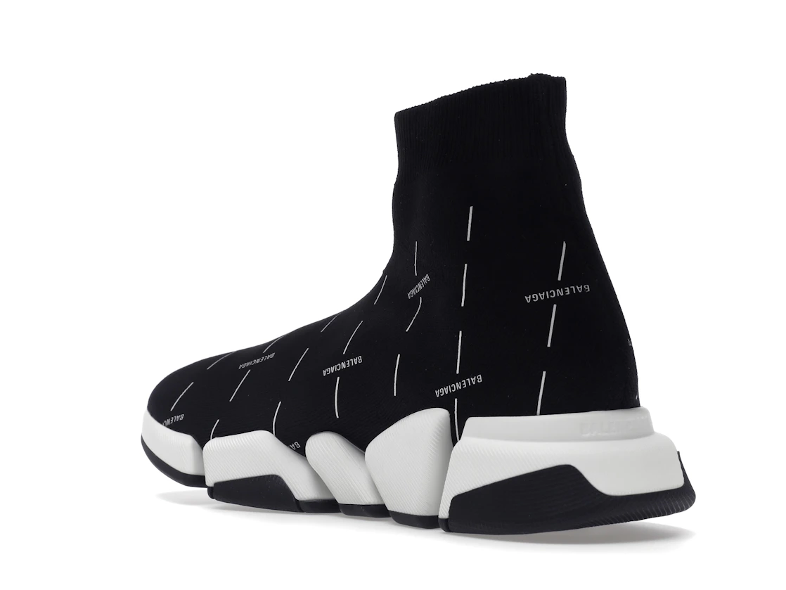 Vue 24 de Balenciaga Speed 2.0 Black White Logo