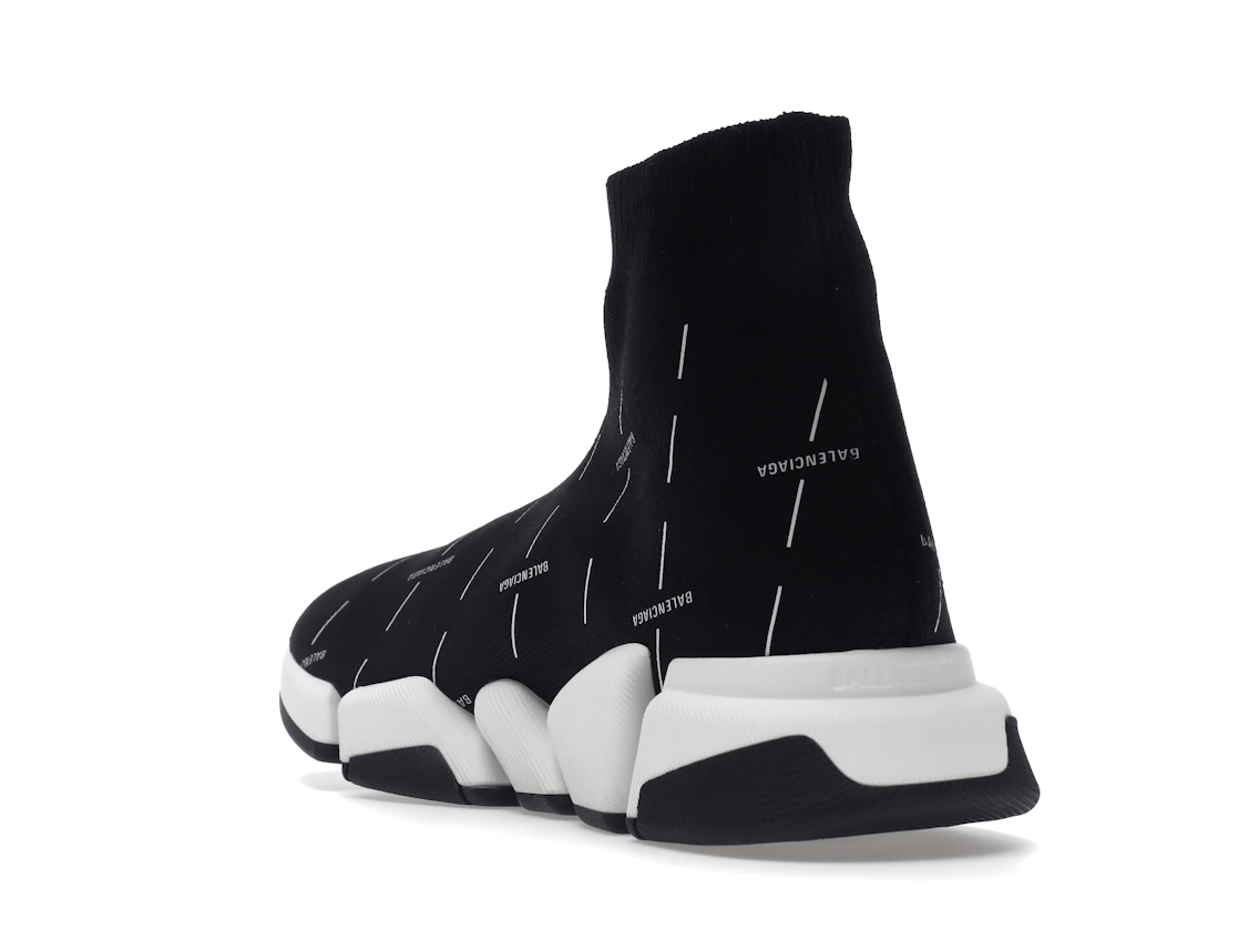 Vue 25 de Balenciaga Speed 2.0 Black White Logo