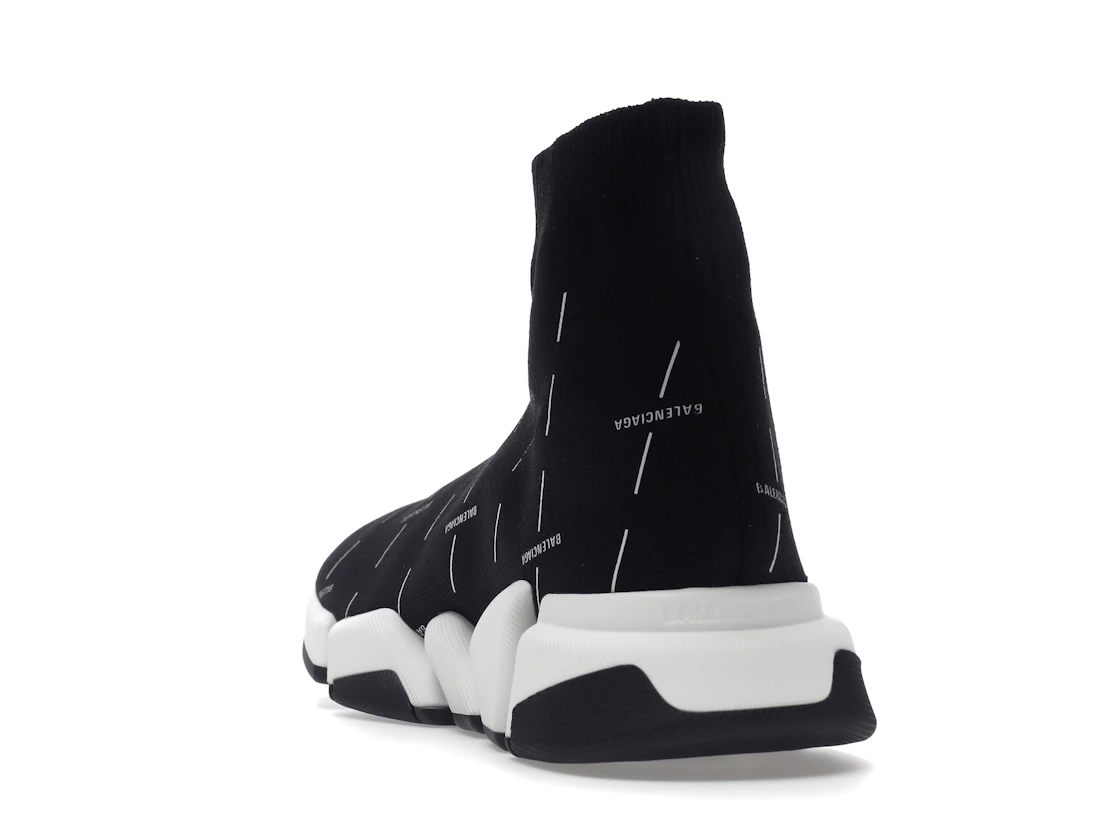 Vue 26 de Balenciaga Speed 2.0 Black White Logo