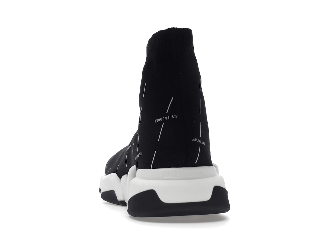 Vue 27 de Balenciaga Speed 2.0 Black White Logo