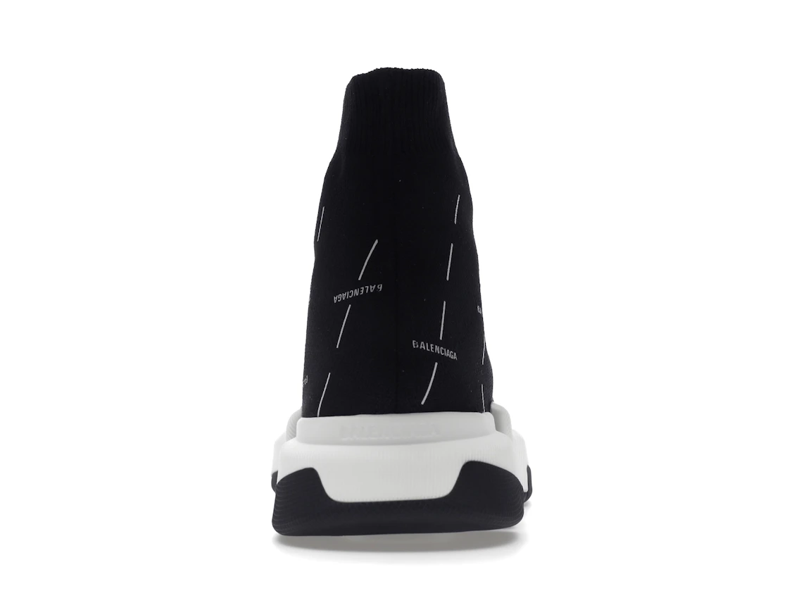 Vue 28 de Balenciaga Speed 2.0 Black White Logo