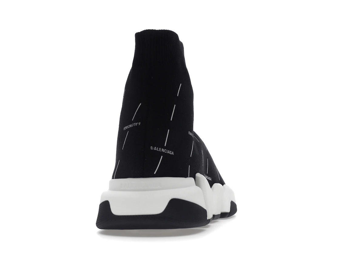 Vue 29 de Balenciaga Speed 2.0 Black White Logo