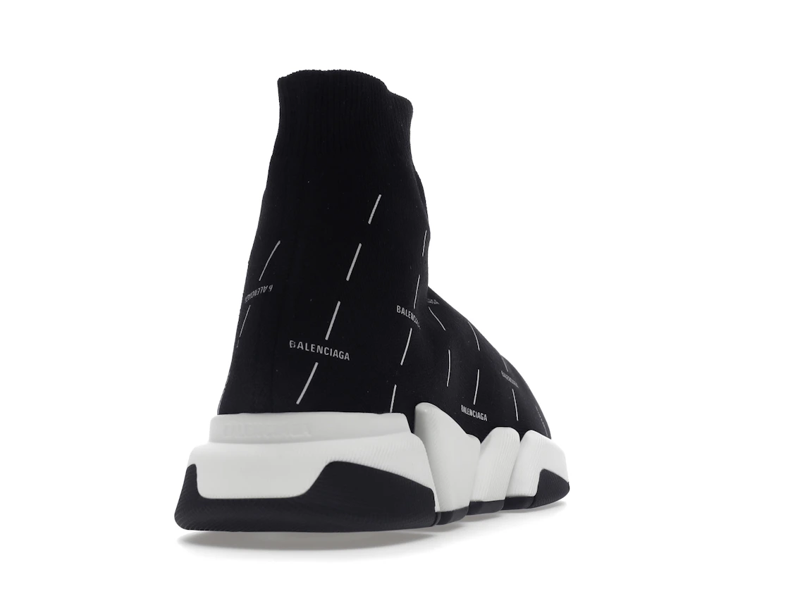 Vue 30 de Balenciaga Speed 2.0 Black White Logo