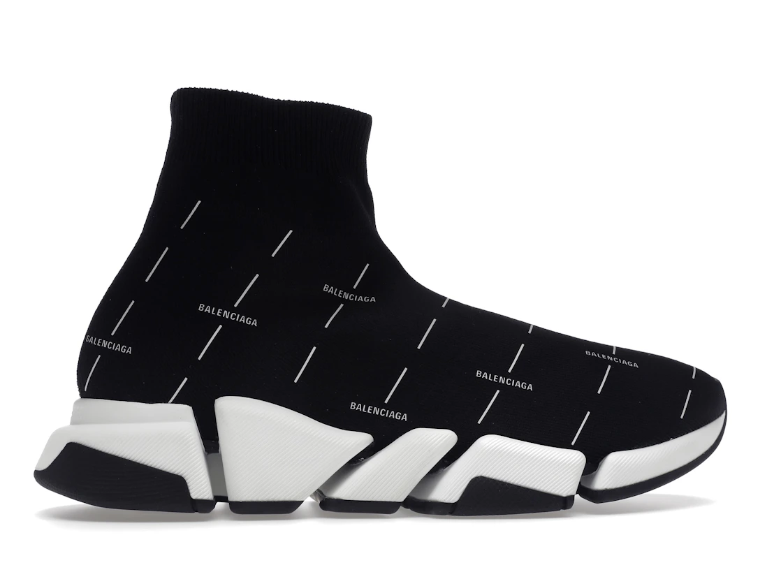 Vue 36 de Balenciaga Speed 2.0 Black White Logo