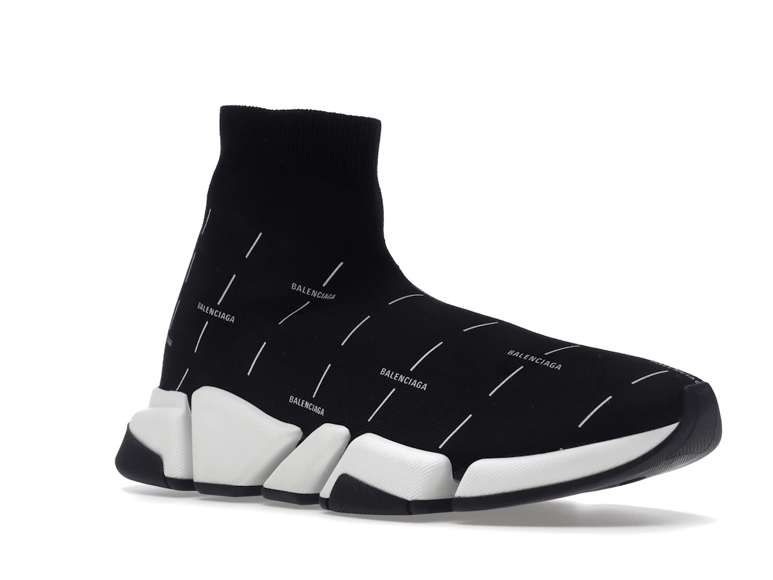 Vue 5 de Balenciaga Speed 2.0 Black White Logo