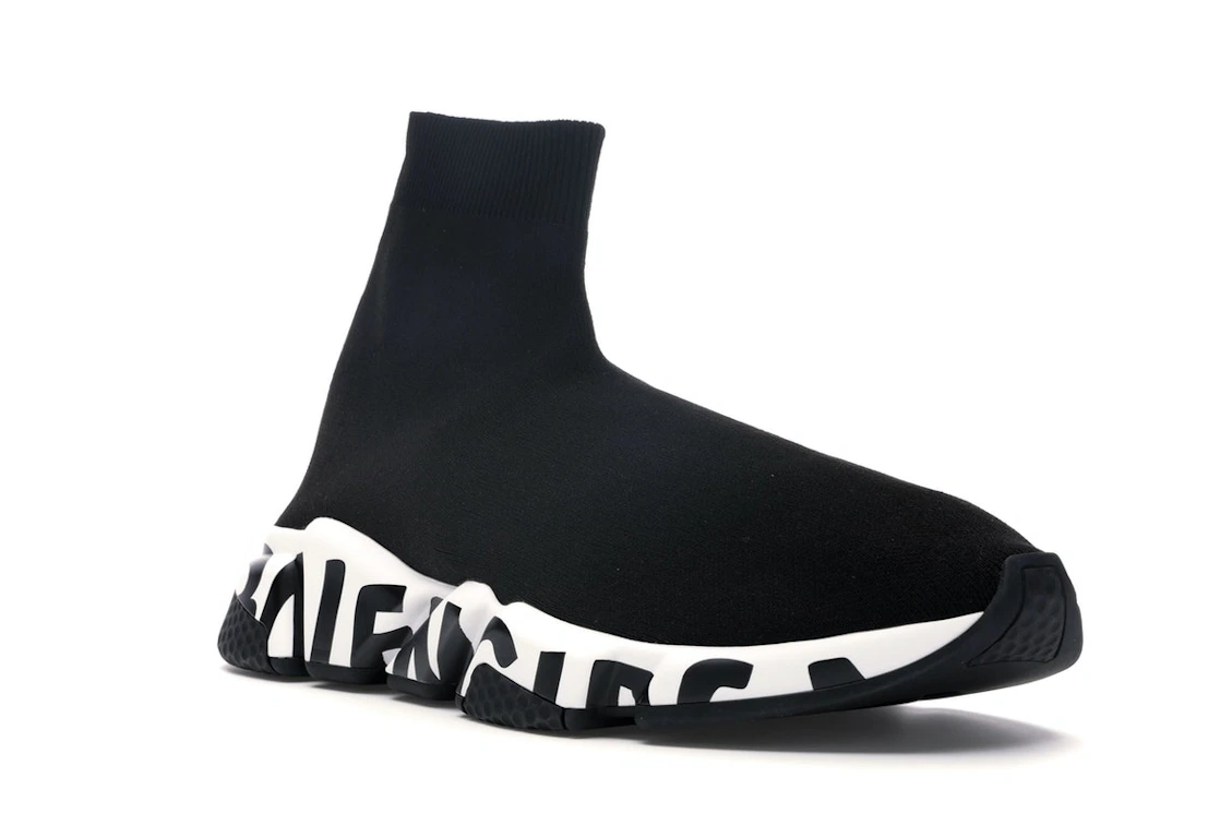 Vue 6 de Balenciaga Speed Graffiti Trainers Black White