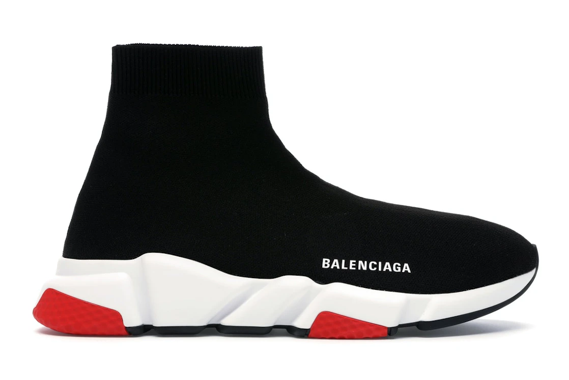Vue 1 de Balenciaga Speed Trainer Black Red