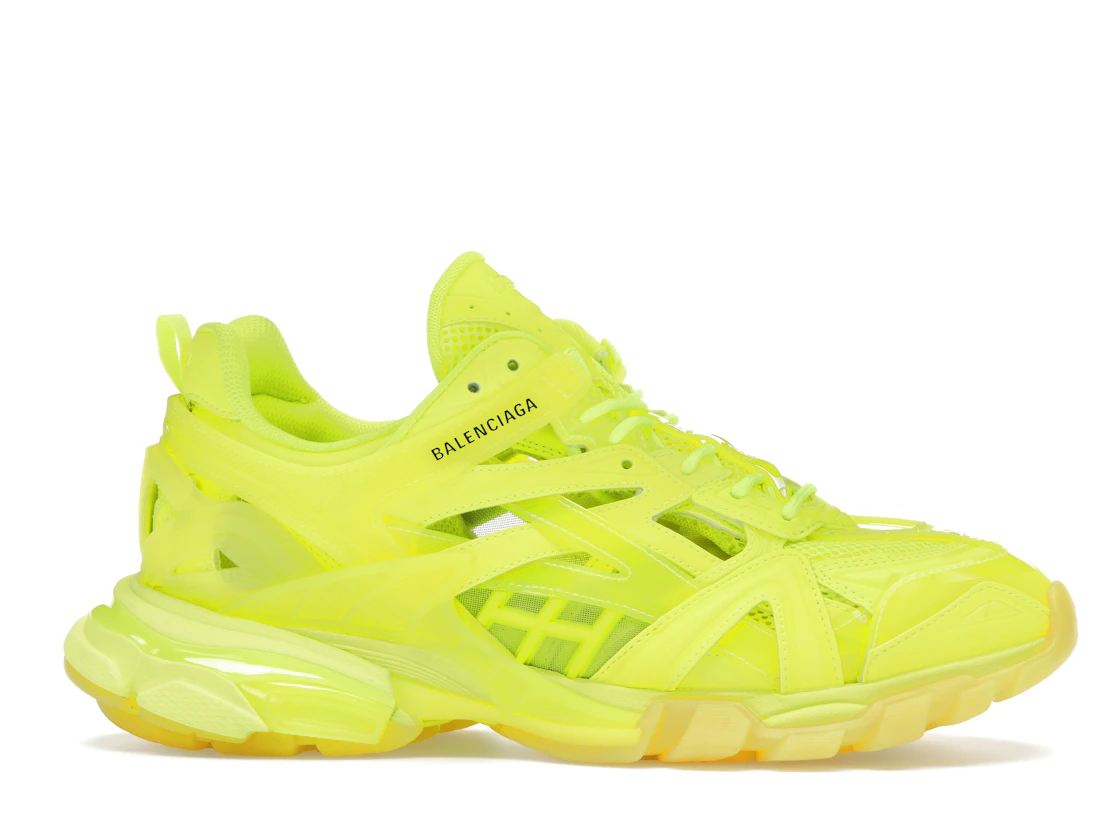 Vue 2 de Balenciaga Track 2 Clear Sole Fluo Yellow