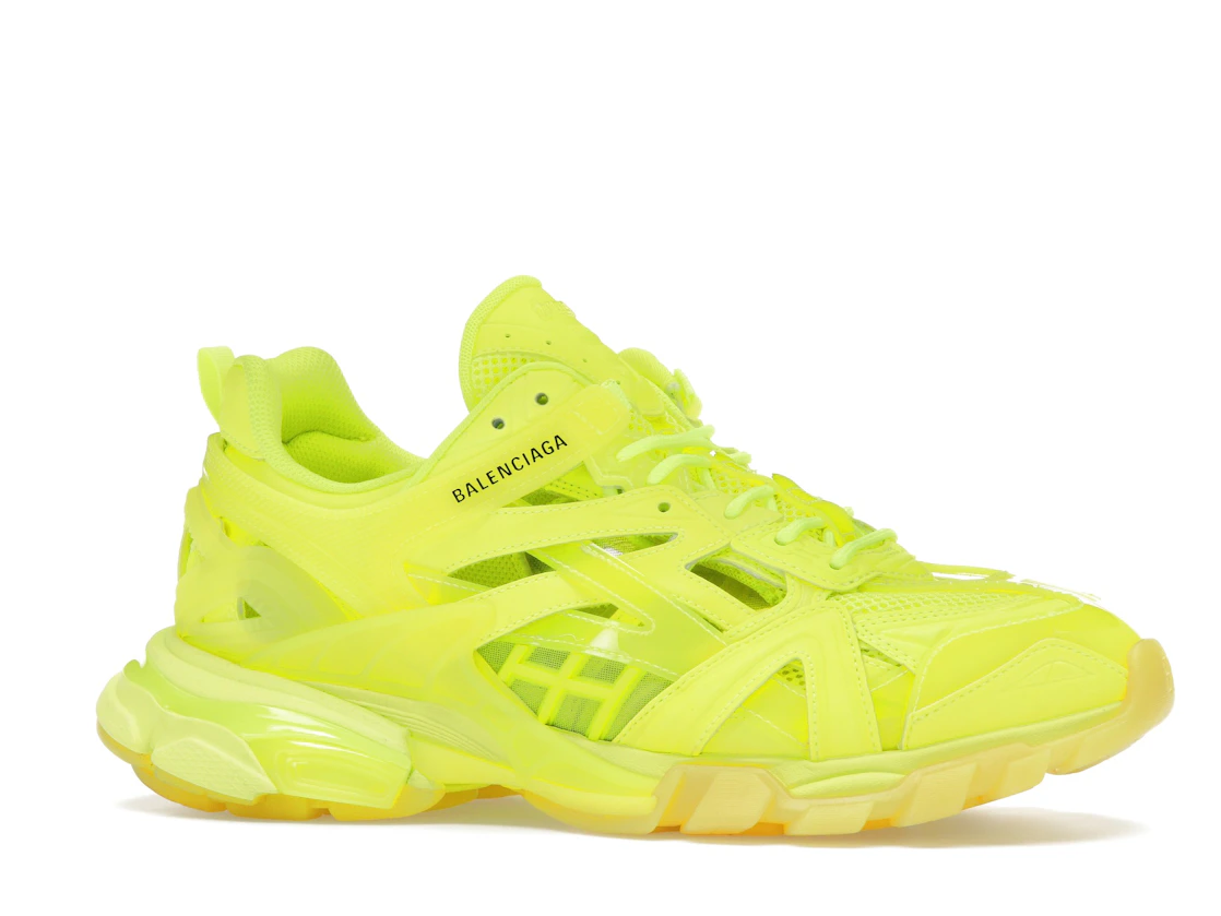 Vue 3 de Balenciaga Track 2 Clear Sole Fluo Yellow