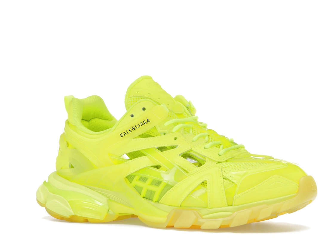 Vue 4 de Balenciaga Track 2 Clear Sole Fluo Yellow