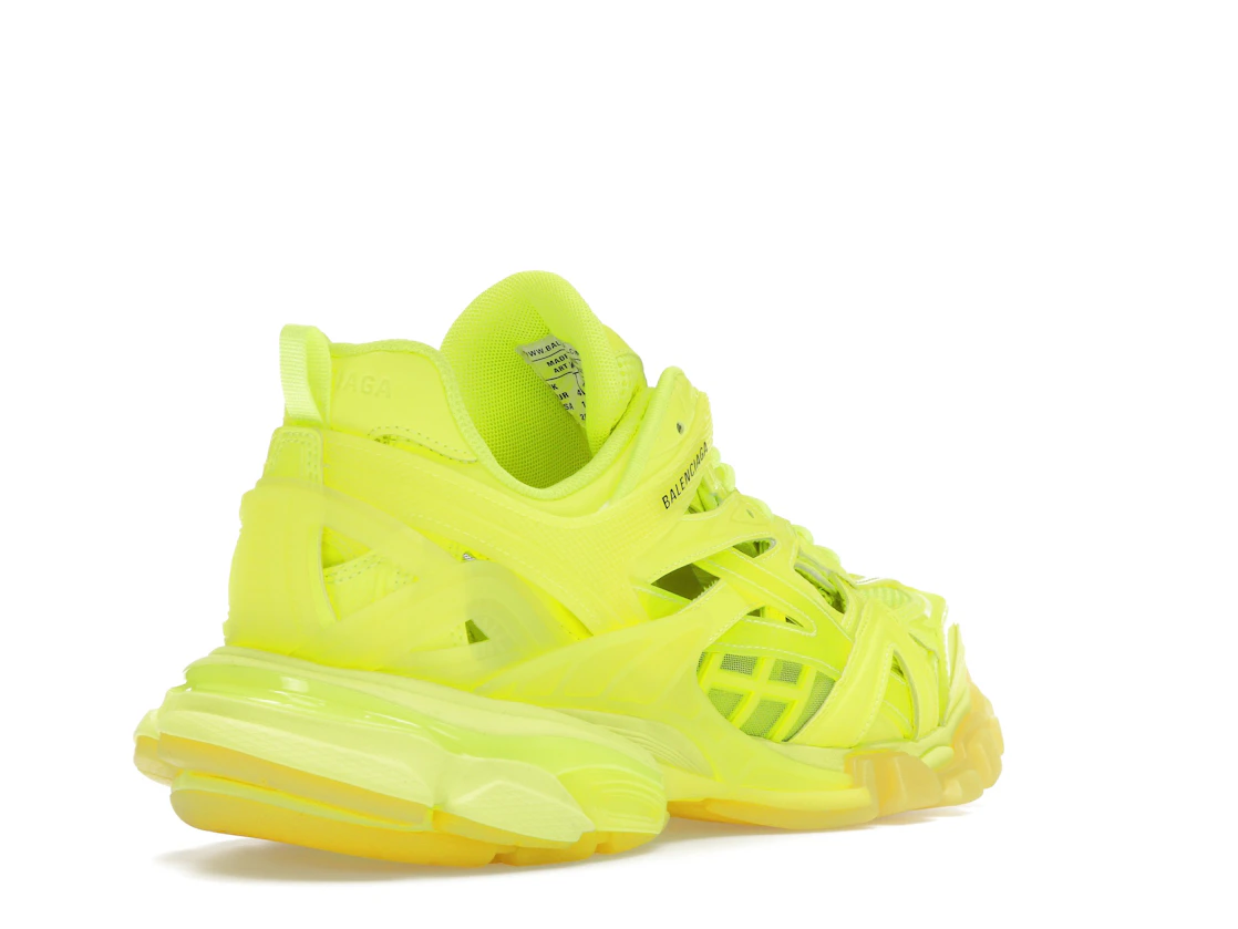 Vue 32 de Balenciaga Track 2 Clear Sole Fluo Yellow