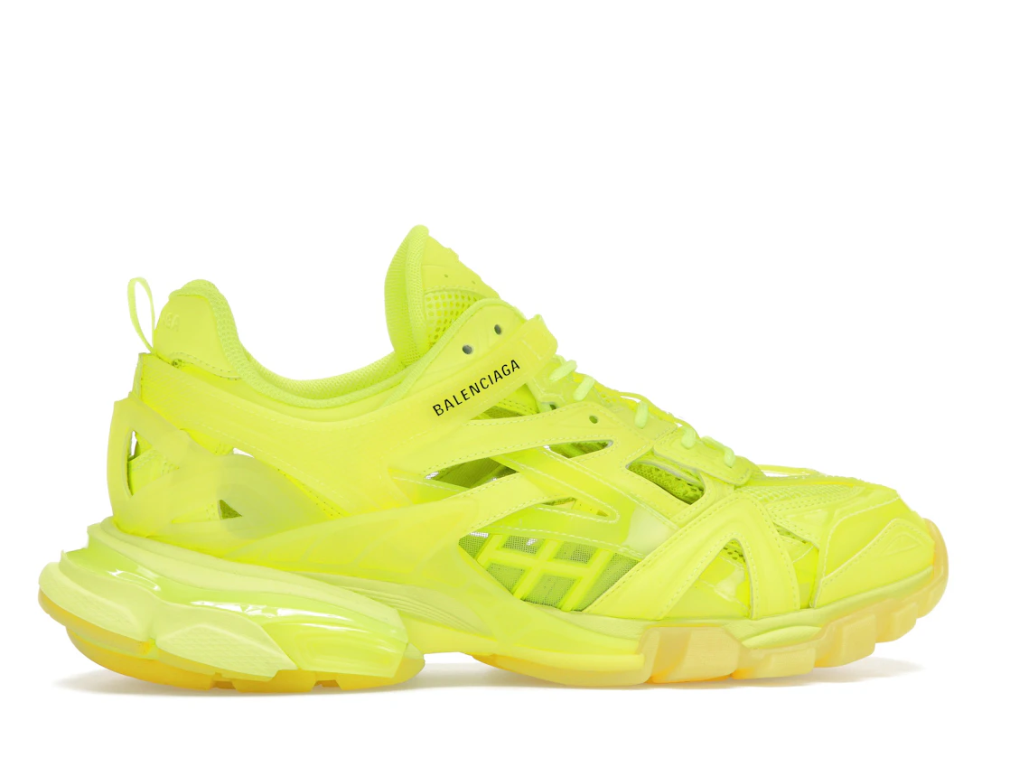 Vue 36 de Balenciaga Track 2 Clear Sole Fluo Yellow