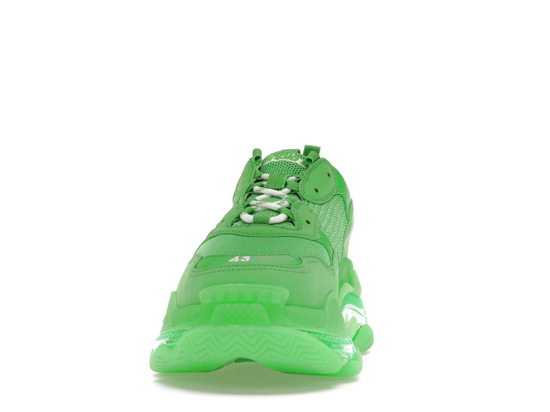 Vue 11 de Balenciaga Triple S Clear Sole Bright Green
