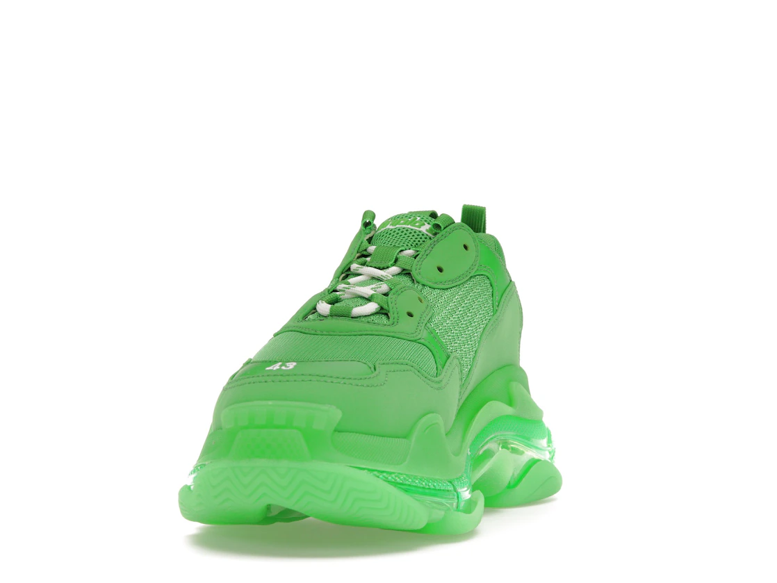 Vue 12 de Balenciaga Triple S Clear Sole Bright Green