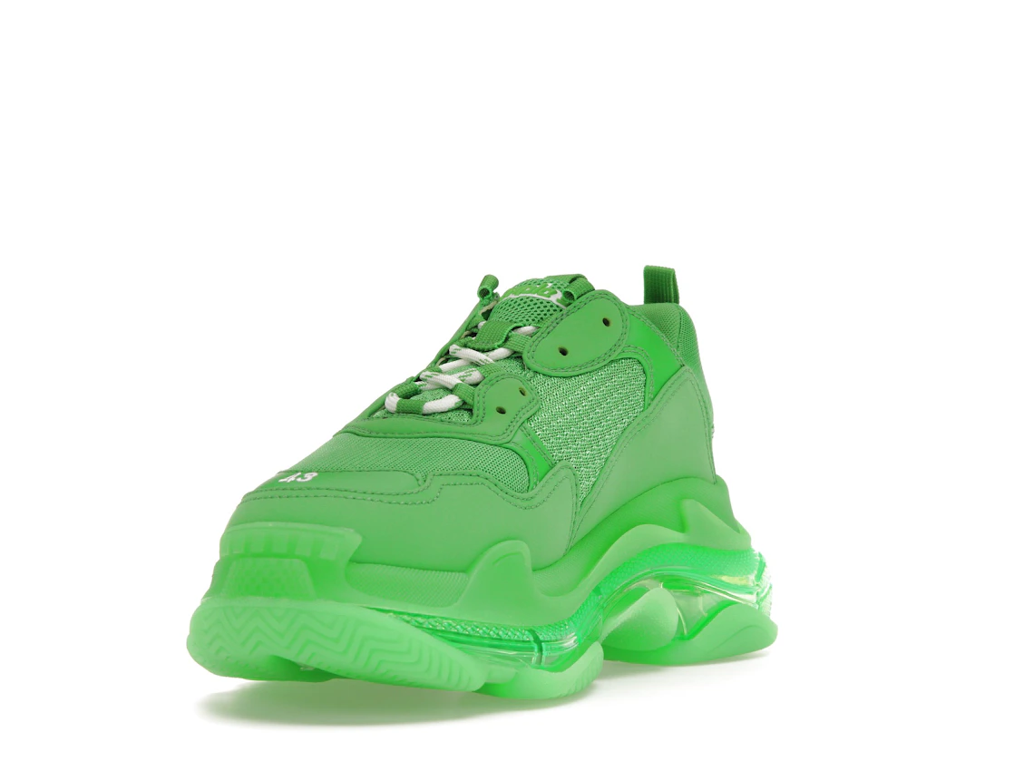 Vue 13 de Balenciaga Triple S Clear Sole Bright Green