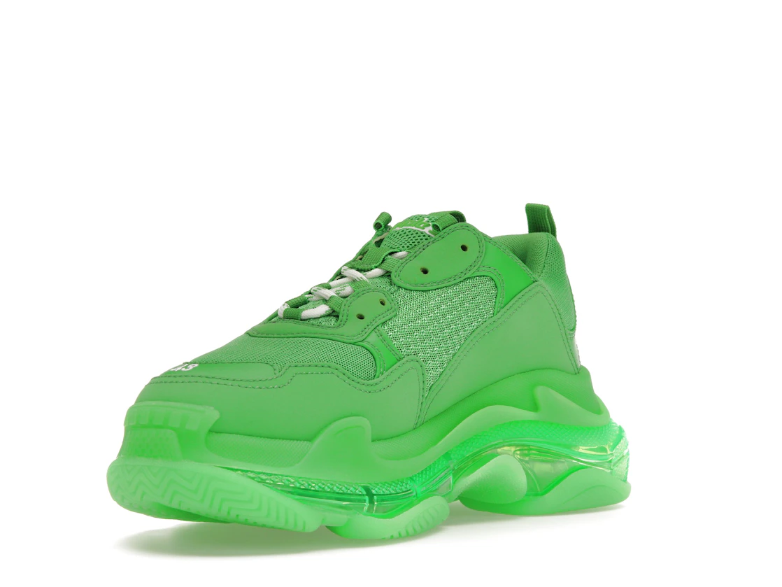 Vue 14 de Balenciaga Triple S Clear Sole Bright Green