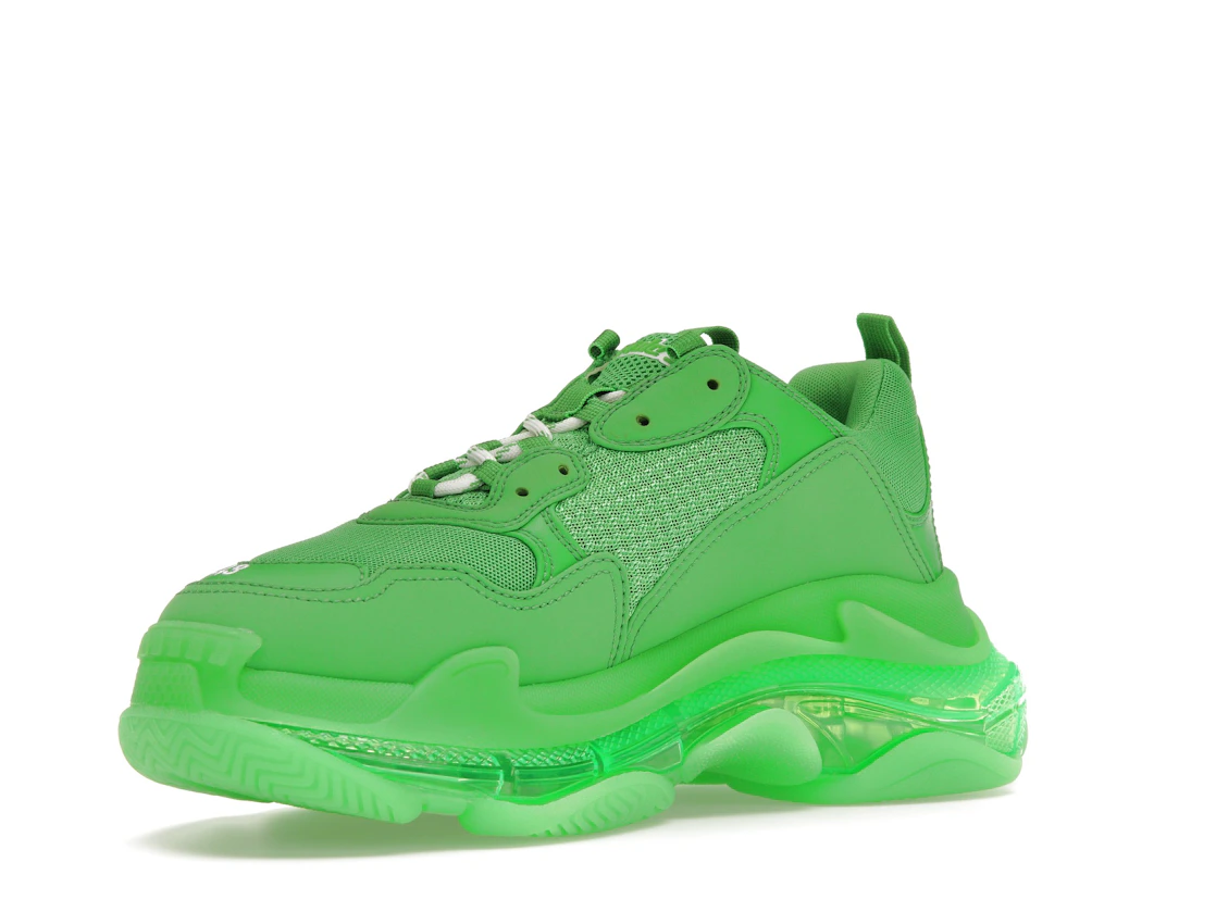 Vue 15 de Balenciaga Triple S Clear Sole Bright Green