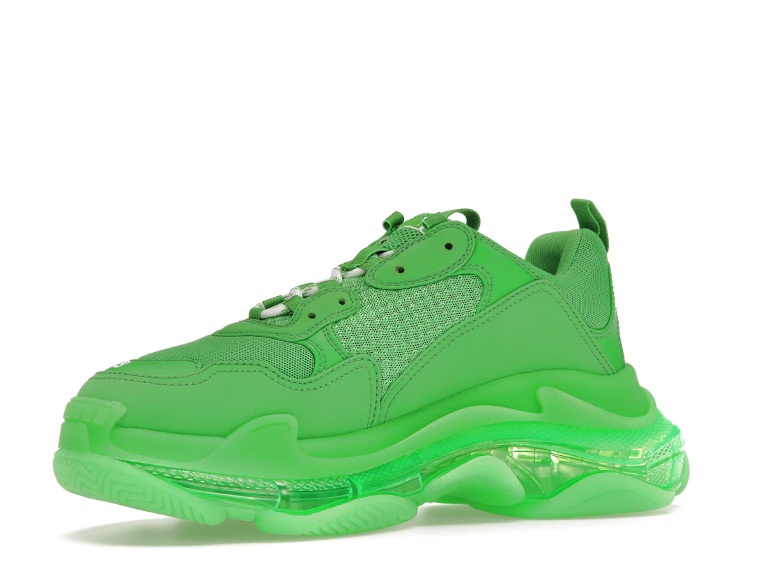 Vue 16 de Balenciaga Triple S Clear Sole Bright Green