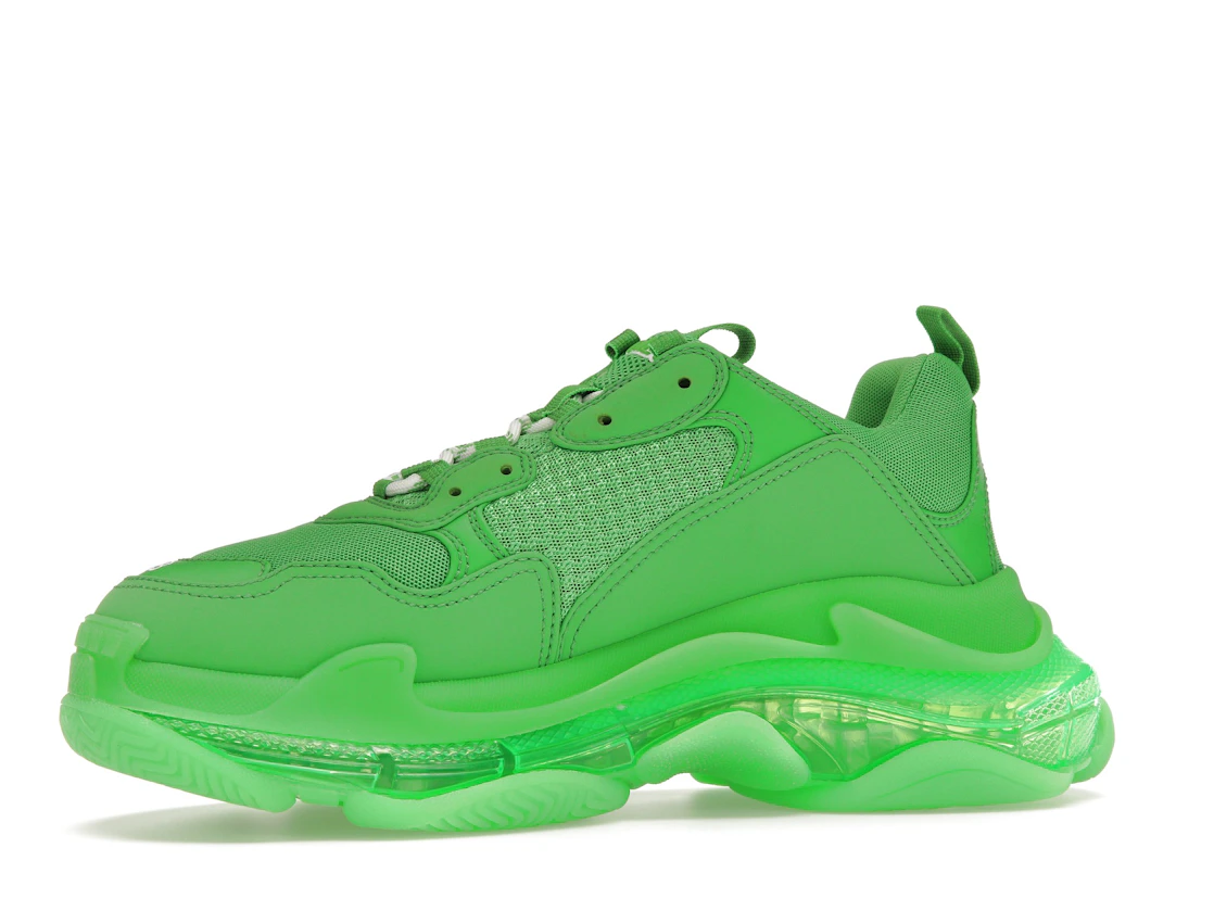 Vue 17 de Balenciaga Triple S Clear Sole Bright Green