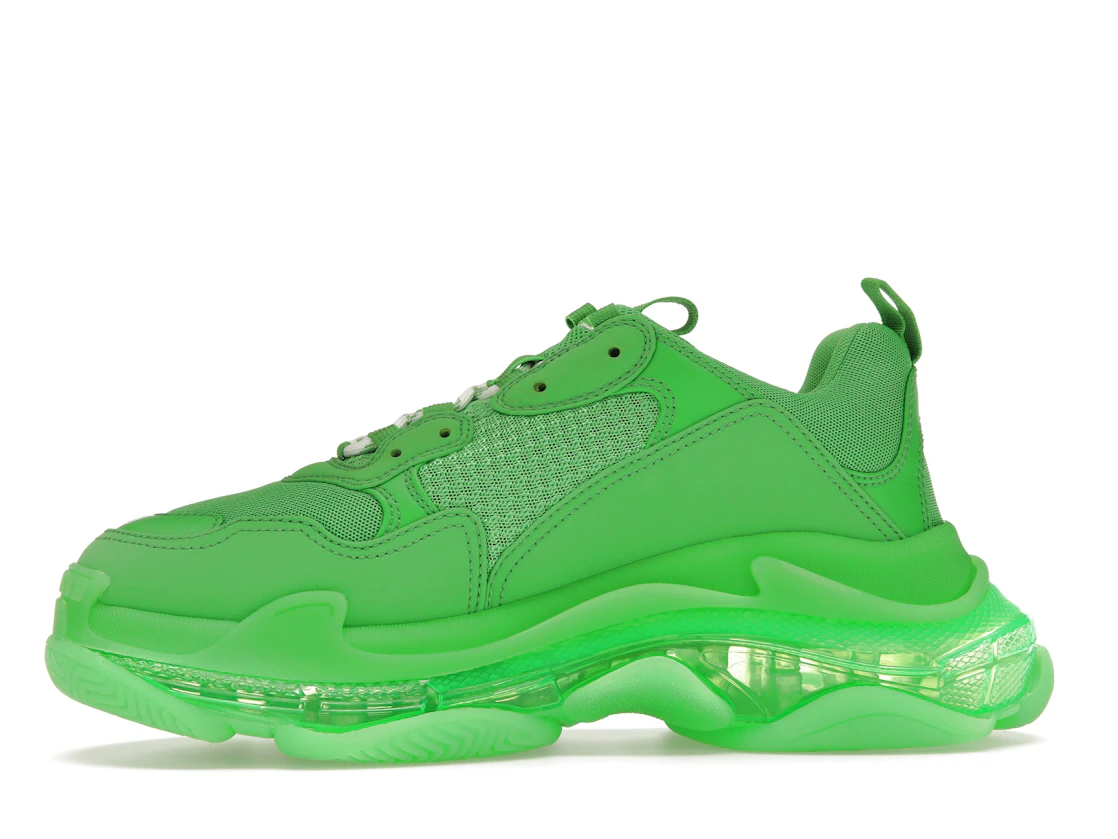 Vue 18 de Balenciaga Triple S Clear Sole Bright Green