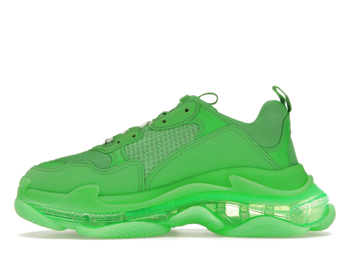 Vue 19 de Balenciaga Triple S Clear Sole Bright Green