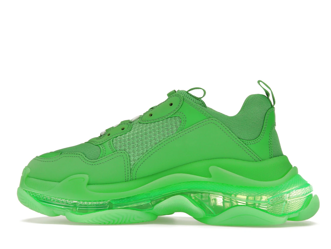 Vue 20 de Balenciaga Triple S Clear Sole Bright Green