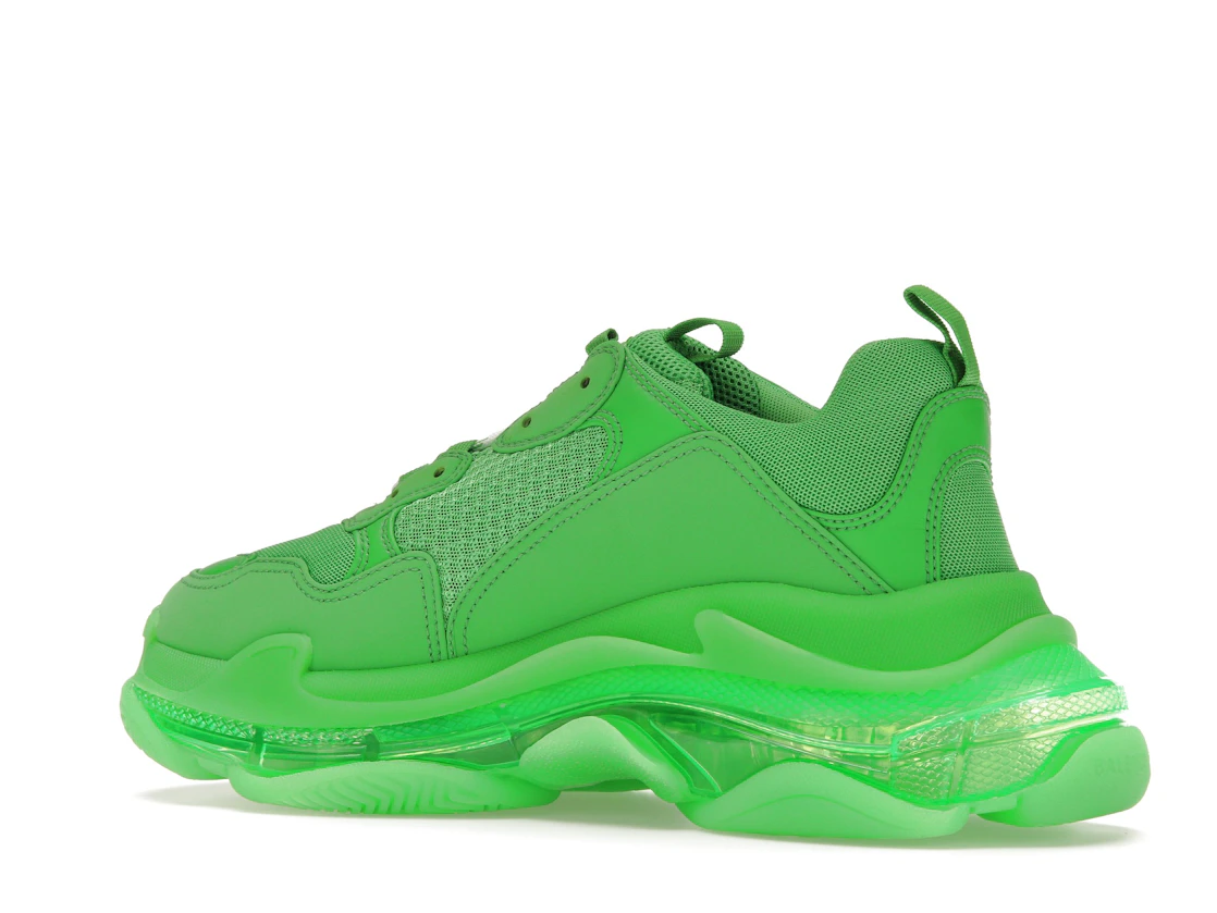Vue 22 de Balenciaga Triple S Clear Sole Bright Green