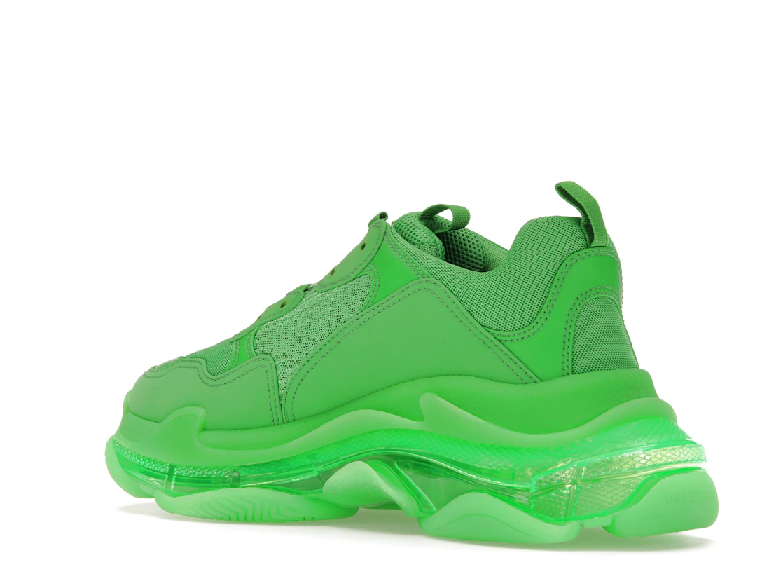 Vue 23 de Balenciaga Triple S Clear Sole Bright Green