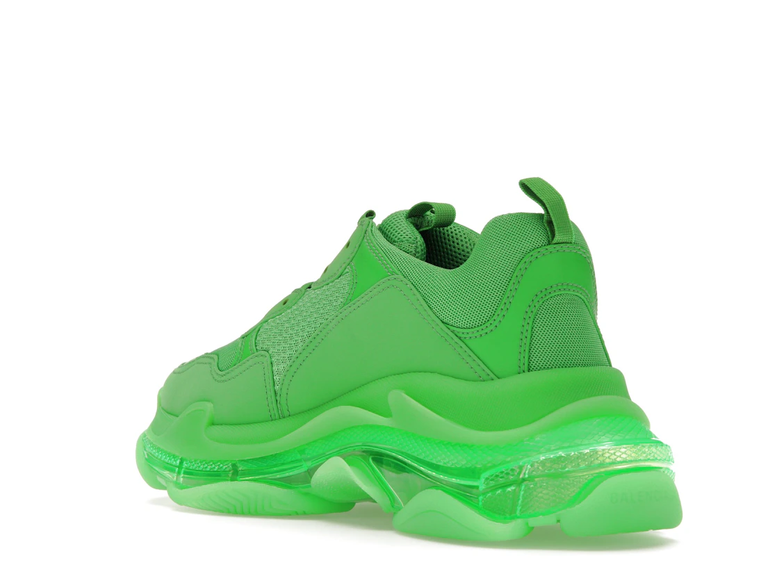 Vue 24 de Balenciaga Triple S Clear Sole Bright Green
