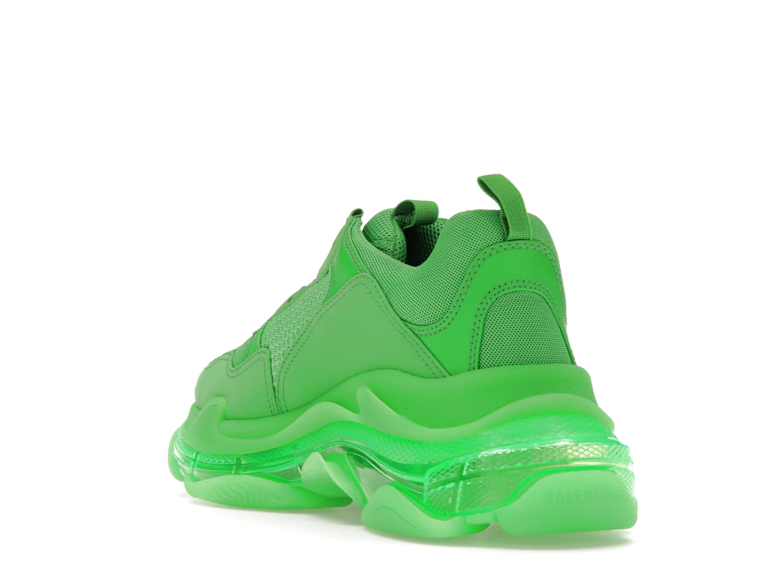 Vue 25 de Balenciaga Triple S Clear Sole Bright Green