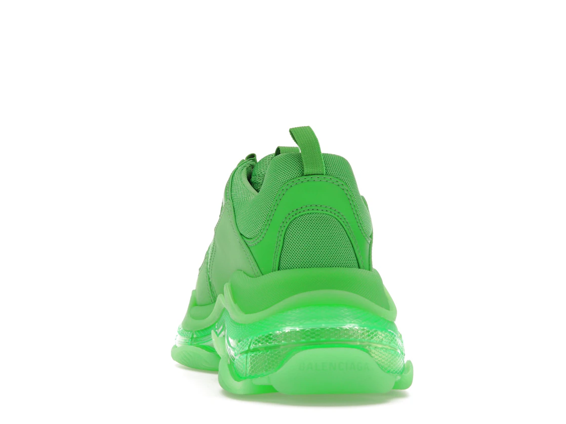 Vue 27 de Balenciaga Triple S Clear Sole Bright Green