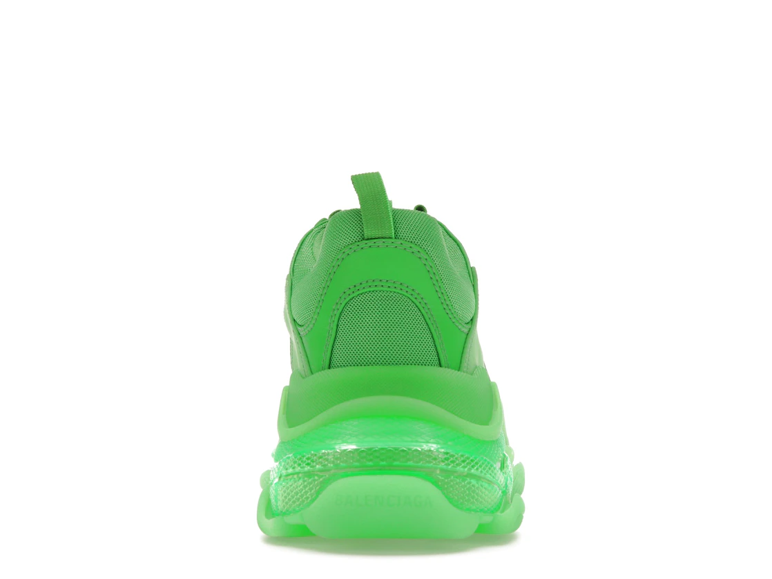 Vue 28 de Balenciaga Triple S Clear Sole Bright Green