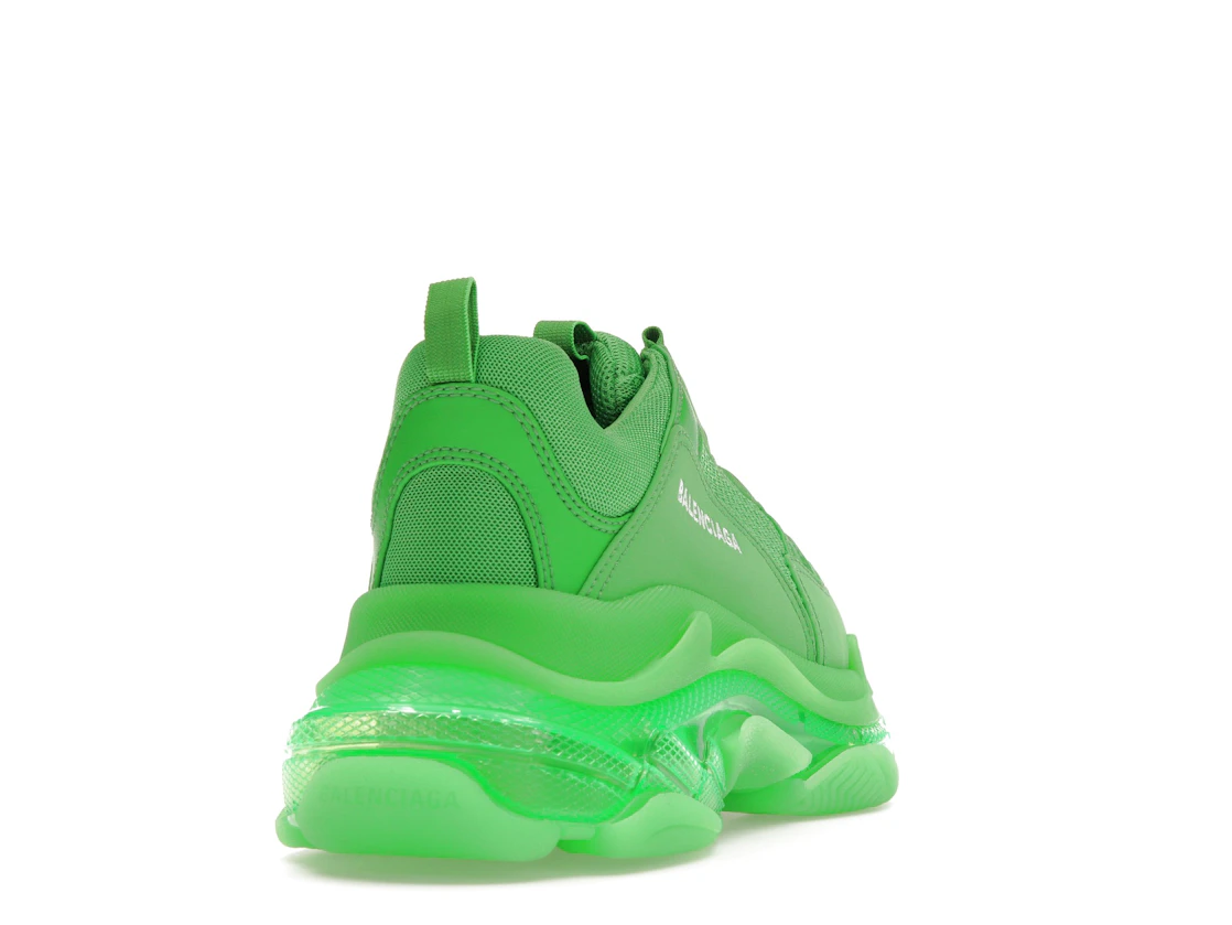 Vue 30 de Balenciaga Triple S Clear Sole Bright Green
