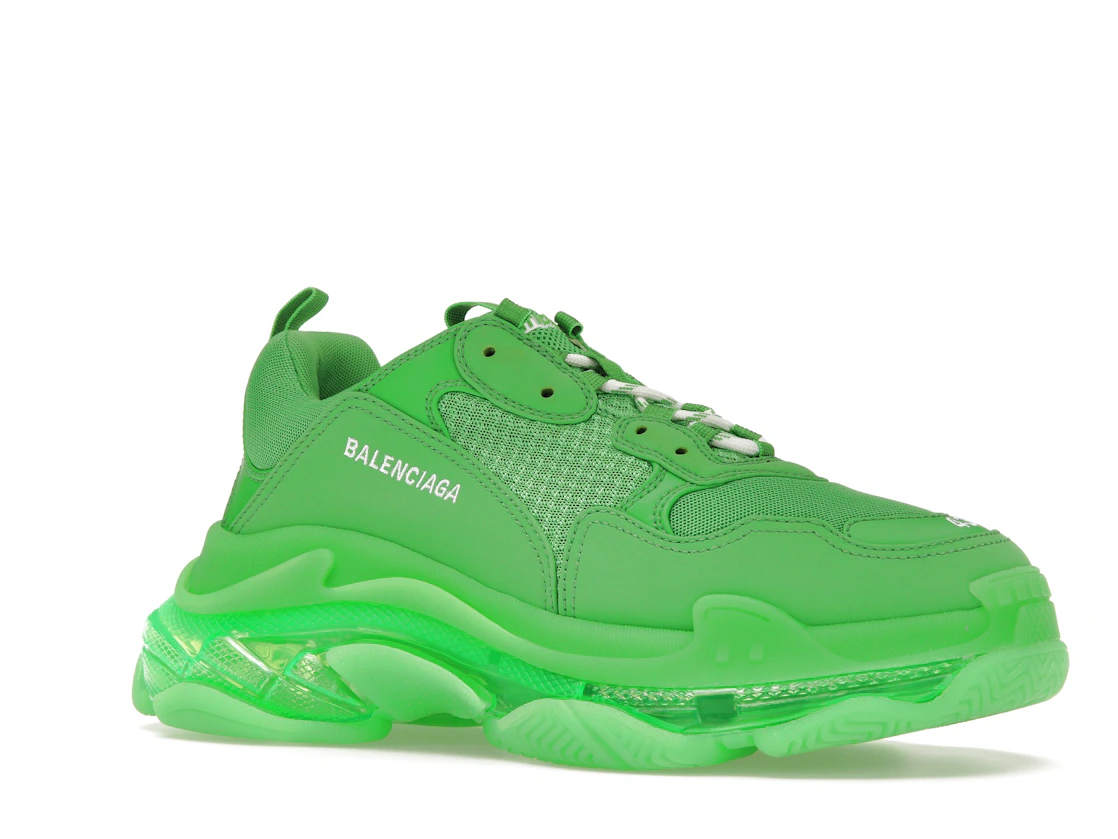 Vue 4 de Balenciaga Triple S Clear Sole Bright Green