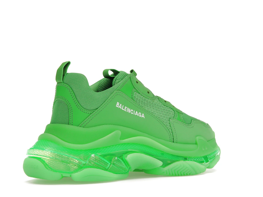 Vue 33 de Balenciaga Triple S Clear Sole Bright Green