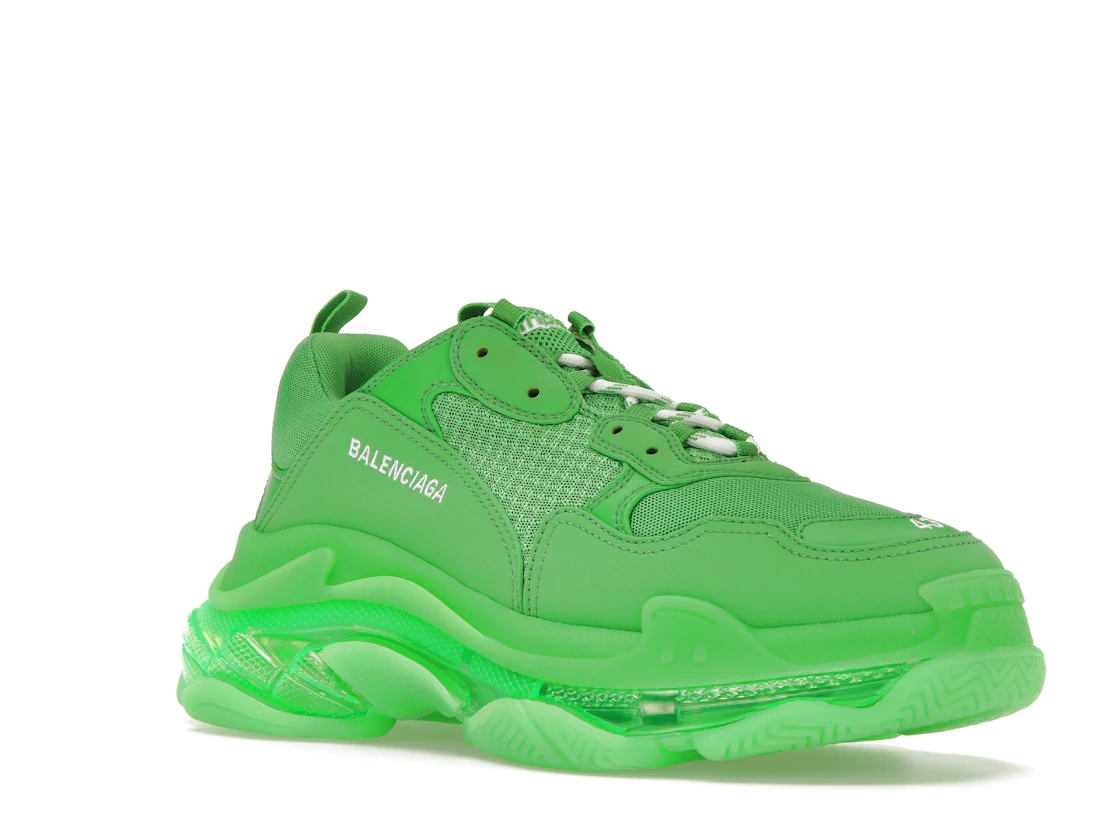 Vue 5 de Balenciaga Triple S Clear Sole Bright Green