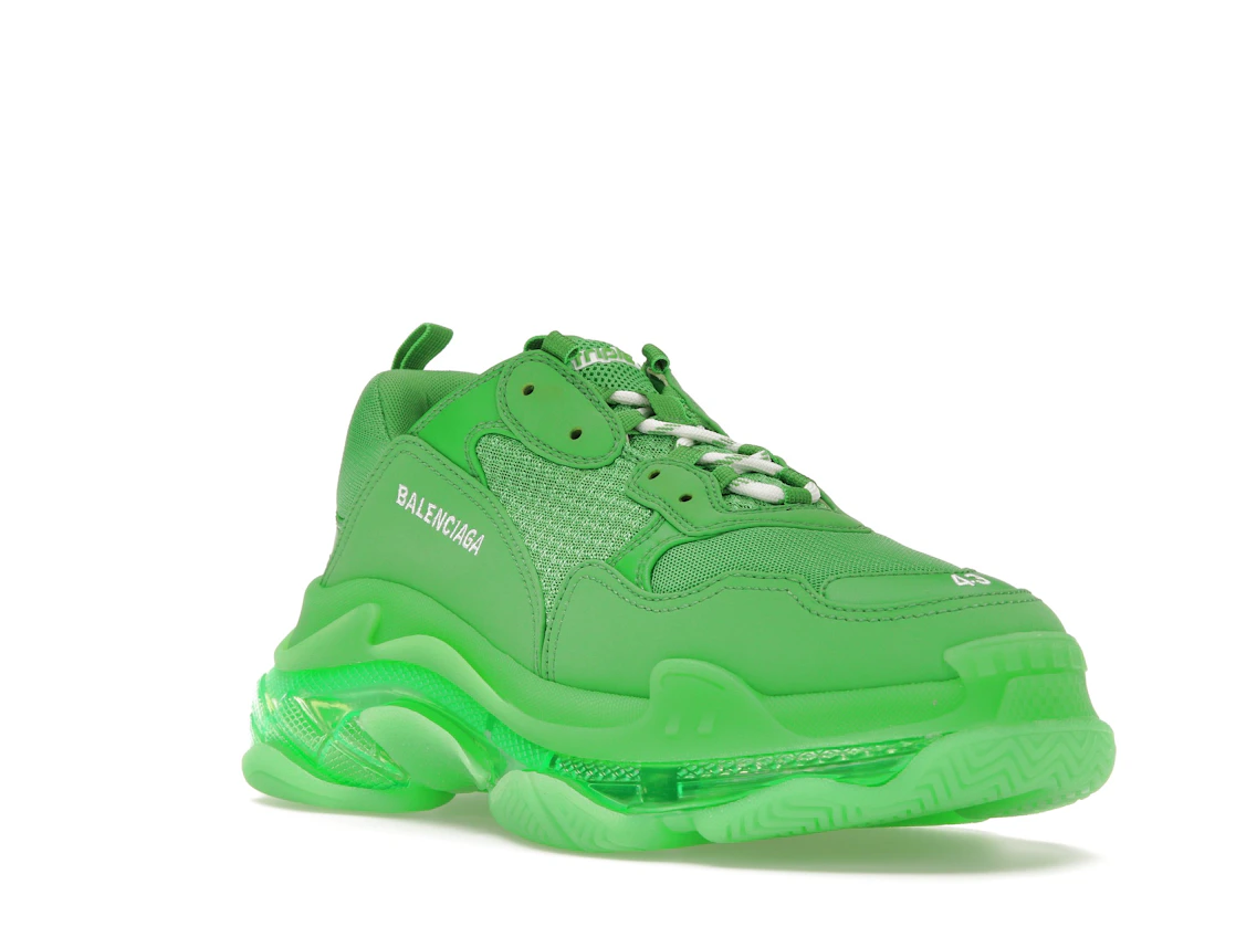 Vue 6 de Balenciaga Triple S Clear Sole Bright Green